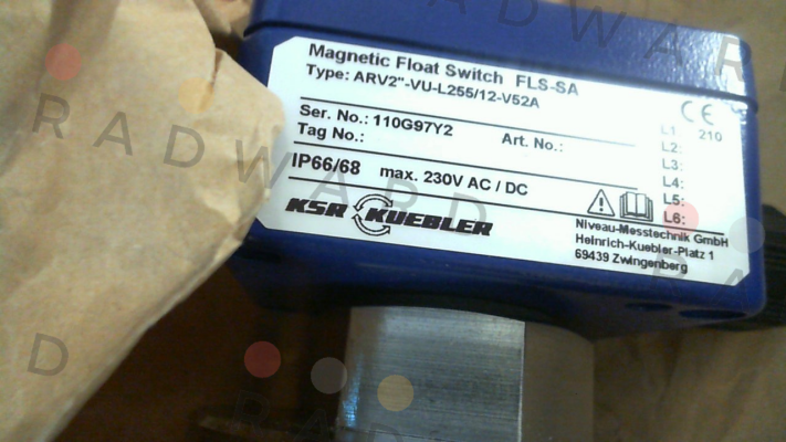 Ksr Kuebler-ARV2"-VU-L255/12-V52A price