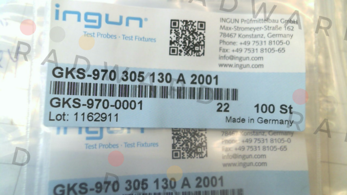 Ingun-GKS-970-0001 / GKS-970 305 130 A 2001 price