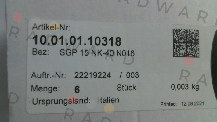 Schmalz-10.01.01.10318 / SGP 15 NK-40 N016 price