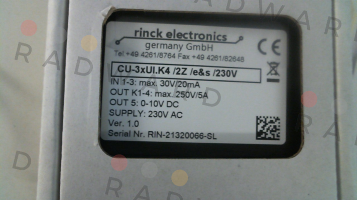 Rinck Electronic-CU-3xUI.K4/2Z/e&s/230V price
