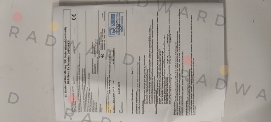 Dittmer-Manufacture Certificate price