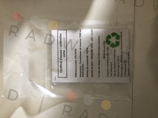 Loreme-Individual factory test certificate for CPL35/R2 price