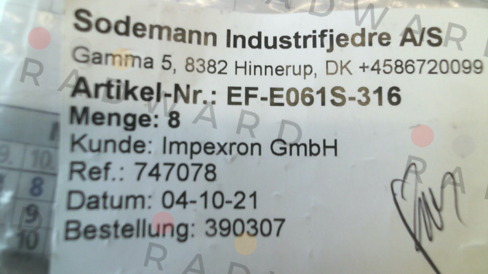 Sodemann-EF-E061S-316 price