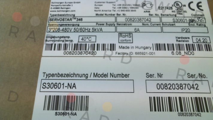 Danaher Motion-SERVOSTAR-SERCOS price