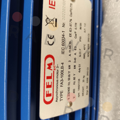 Felm-FA3 100LB-4 3 kW IE3 price
