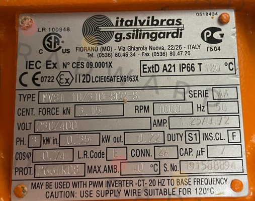 Italvibras-MVSI 10/310-S02-S price