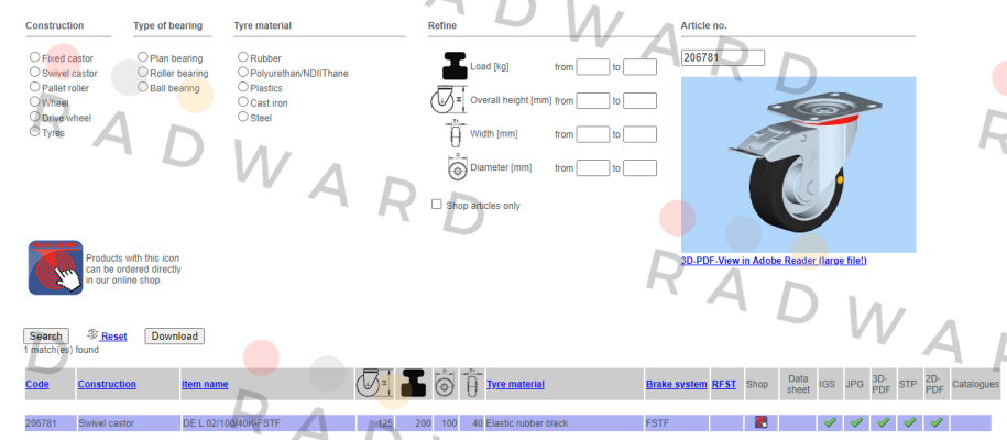 Wicke-206781 / DE L 02/100/40K-FSTF-ELF price