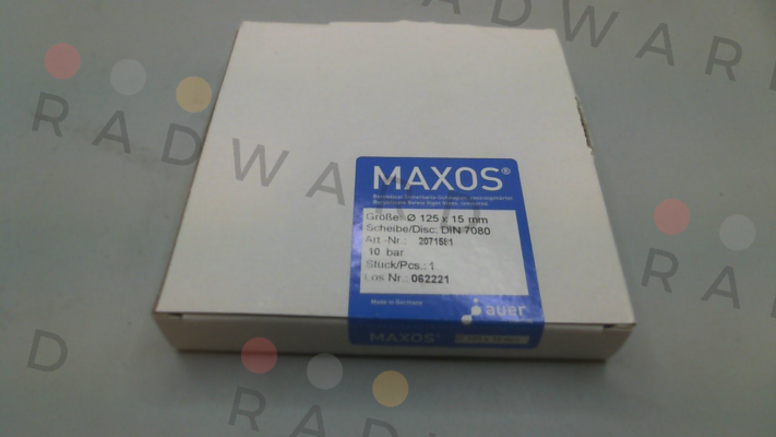 Maxos-DIN 7080-10 125x15mm price