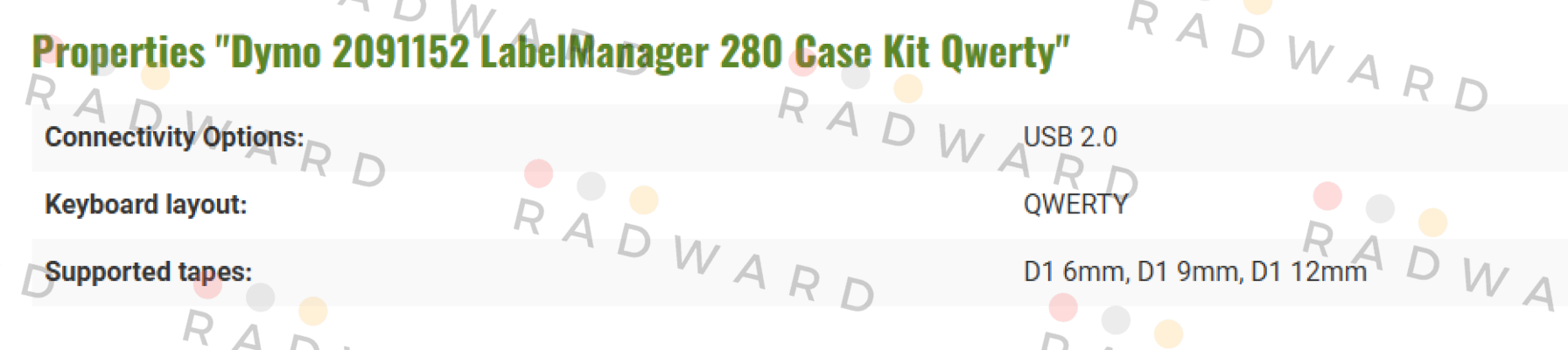 DYMO-2091152 / LabelManager 280 Case Kit Qwerty price