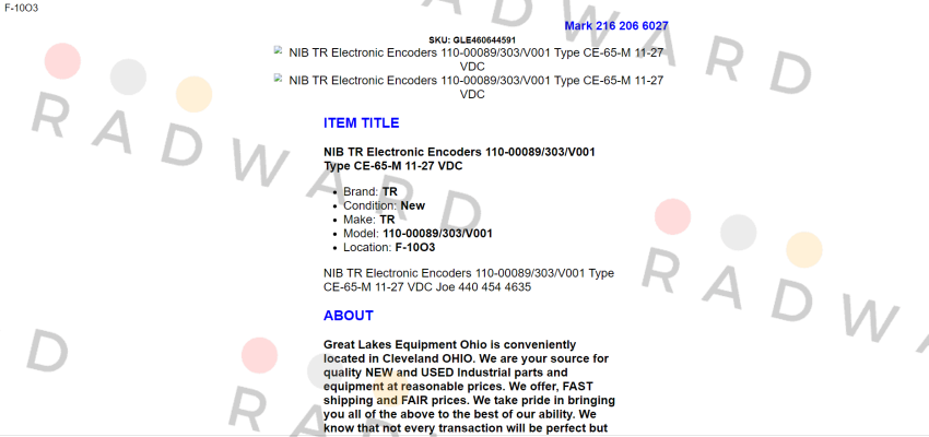TR Electronic-110-00089 price