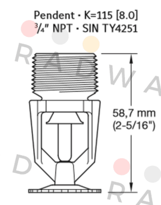 Tyco Fire-SO-TY4151BR155 same as 575901155 price