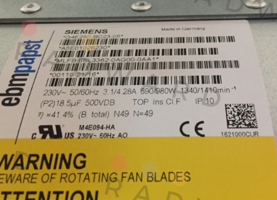EBM Papst-G4E280-BC23-05 OEM for Siemens price