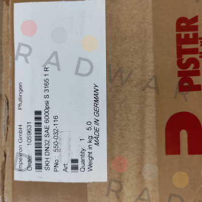 Pister-SKH DN32 SAE 6000psi S 3165 1 RA / 550-032-116 price