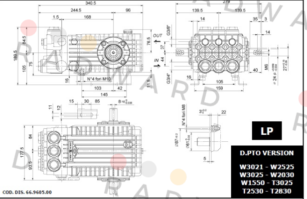 Interpump-M42001054 / Serie 66 Type W 2141 price