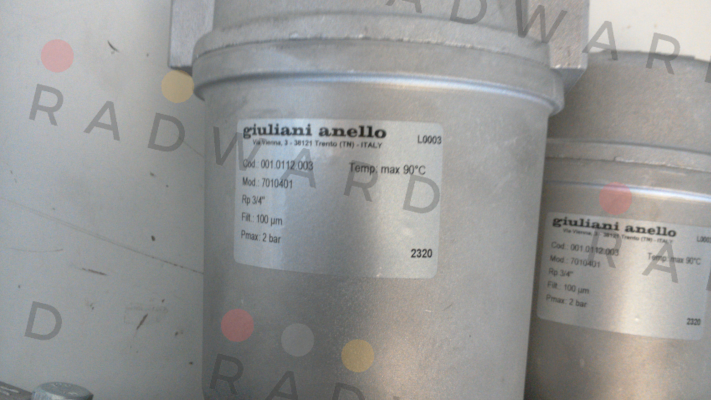 Giuliani Anello-KIT REPLACEMENT GASKETS FOR LINE FILTER 70104/01; price