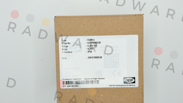 Deif-2961010920 03 / DQ96-X price