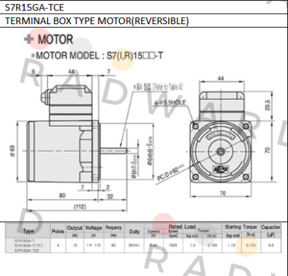 Spg Motor-S7R15GA-TCE price