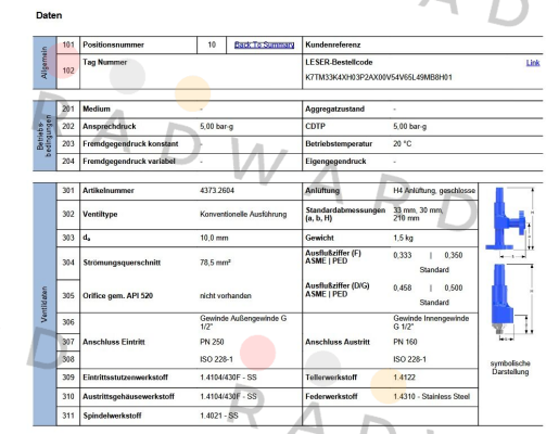 Leser-4373.2604(5BAR) price