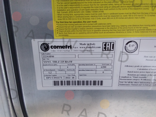 Comefri-THLZ 225 FF RA price