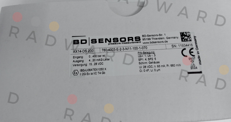 Bd Sensors-780-4003-E-2-3-N11-100-1-070 price