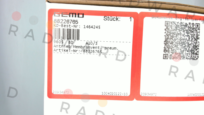 Gemü-9605 8D A10/3 price