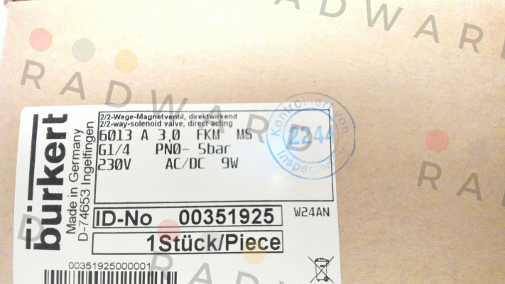 Burkert-Type 6013 / 351925 price