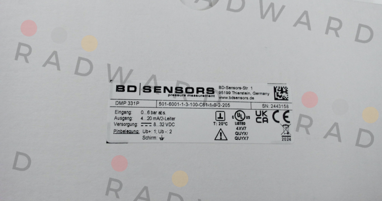 Bd Sensors-DMP 331 P / 501-6001-1-3-100-C61-1-0-2-205 price