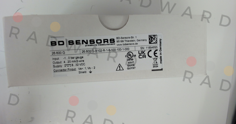 Bd Sensors-26.600 G-X102-R-1-8-100-1-000 price