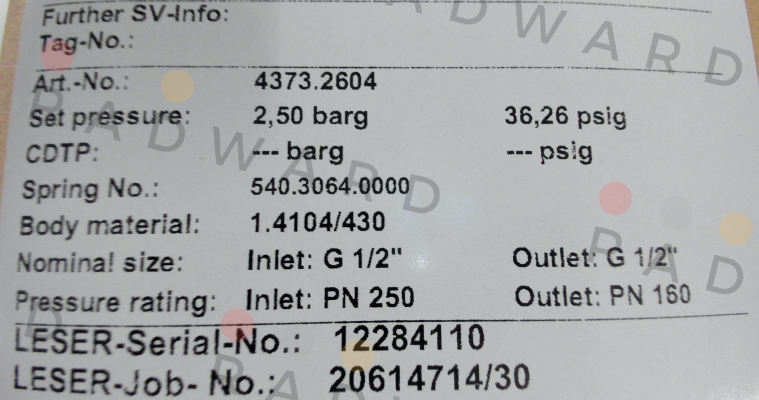 Leser-4373.2604 price