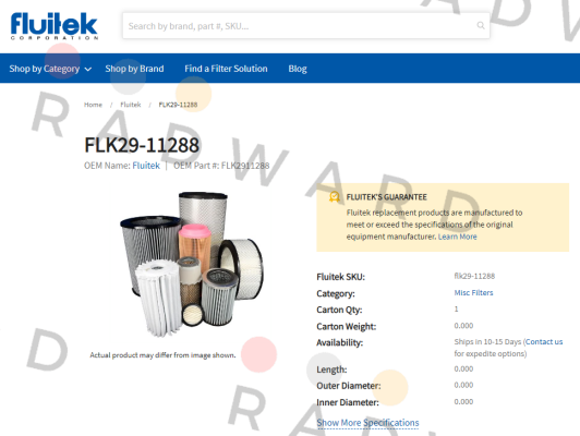 FLUITEK-FLK29-11288 price