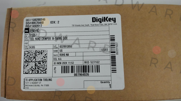 TE Connectivity (Tyco Electronics)-91506-1 price