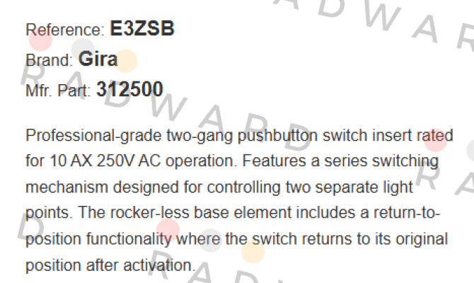 Gira-312500 price