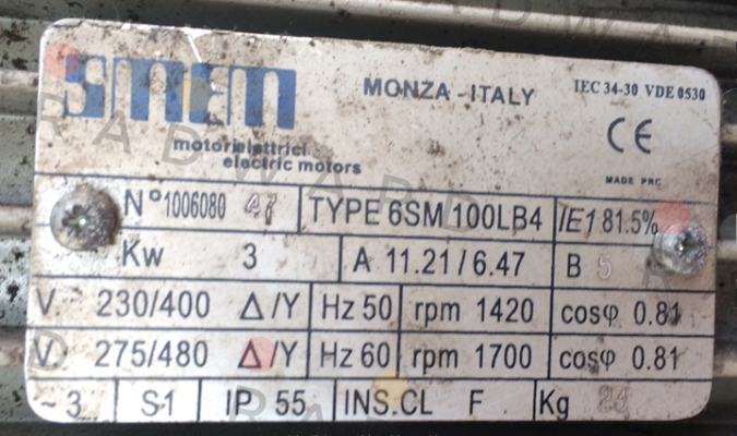 Smem-6SM 100LB4 obsolete, replaced by T3A100LB  price