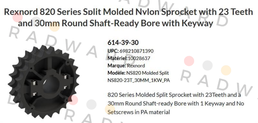 Rexnord-NS820-23T-30MM-1KW-PA price