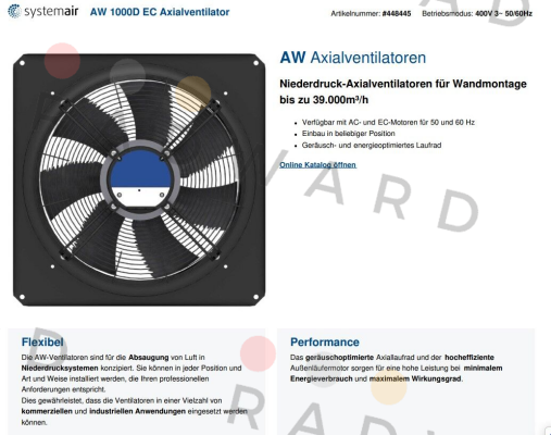 EBM Papst-AW 1000D EC Axialventilator price
