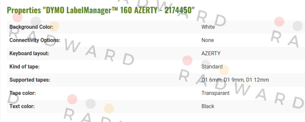 DYMO-Azerty keyboard (2174450) price