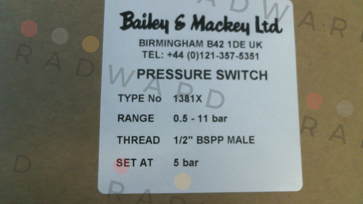 Bailey & Mackey-Type 1381X (04 86596 025) price