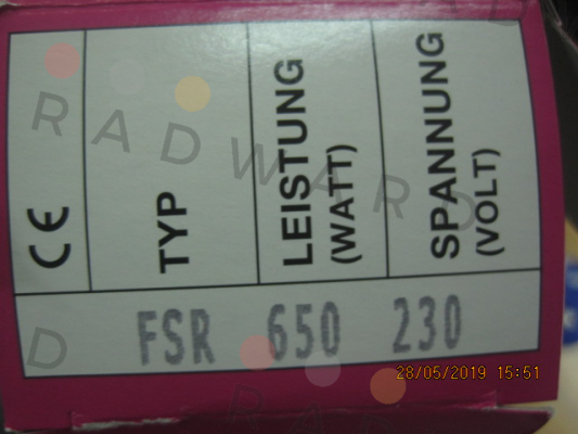 Elstein-FSR/1 (= FSR) 650 W 230 V price