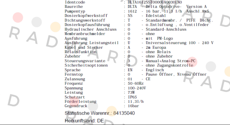 ProMinent-DLTA1612SST0000UA0030EN0 price