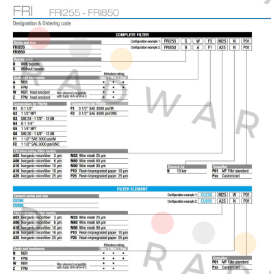 MP Filtri-FRI-850-B-A-F1-A03-N-P01 price