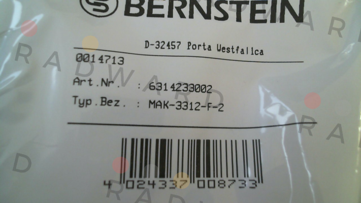 Bernstein-p/n: 6314233002, Type: MAK-3312-F-2 price