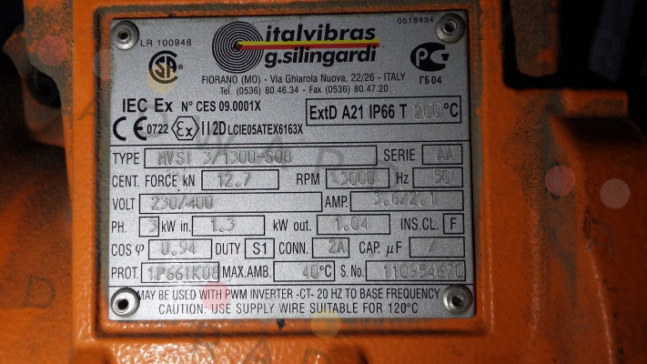 Italvibras-MVSI 3/1300-S08 price